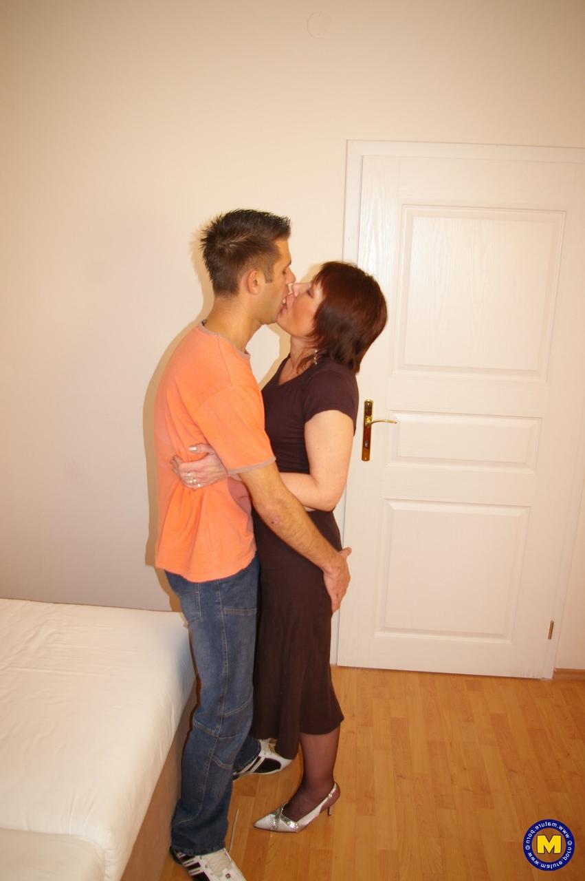 20P Amateur housewife Misca gives her teen lover a BJ and fucks his stiff dick