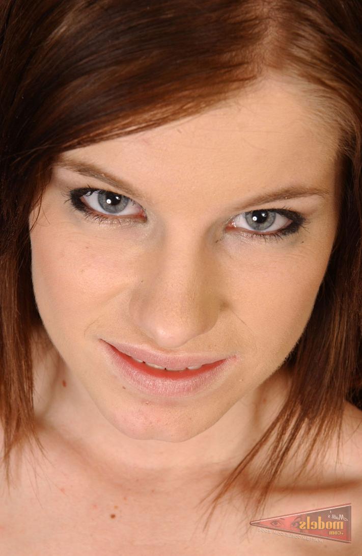 16P Redhead amateur Cameryn bares her tiny tits before parting her pink pussy