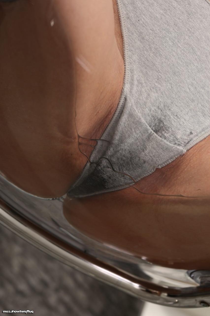 16P Kinky blonde licks and drinks her own pee after hard dildoing session