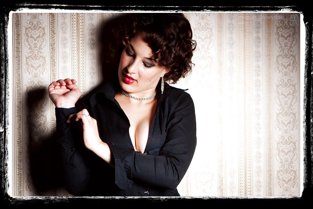 16P First timer Dana B striking vintage pose with perfect boobs complimenting