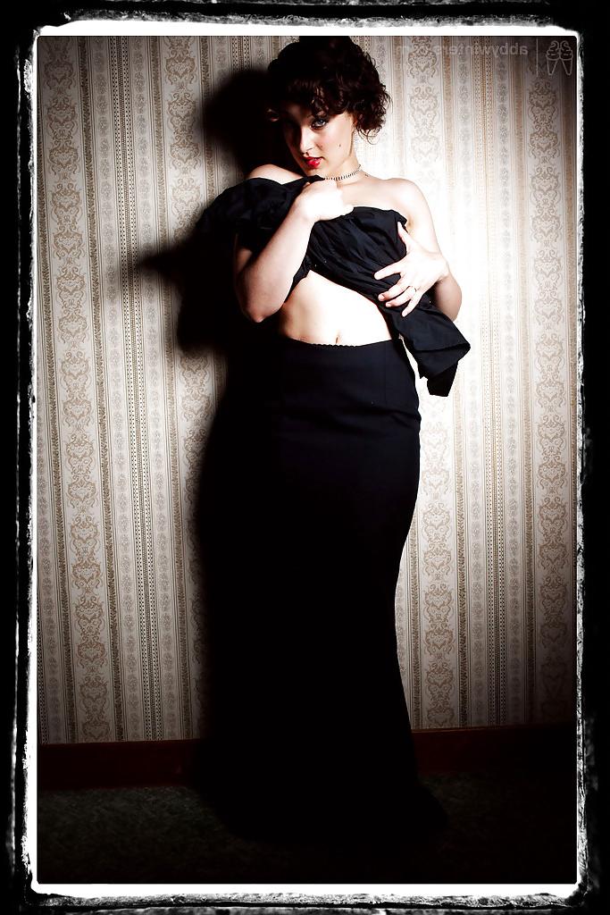 16P First timer Dana B striking vintage pose with perfect boobs complimenting