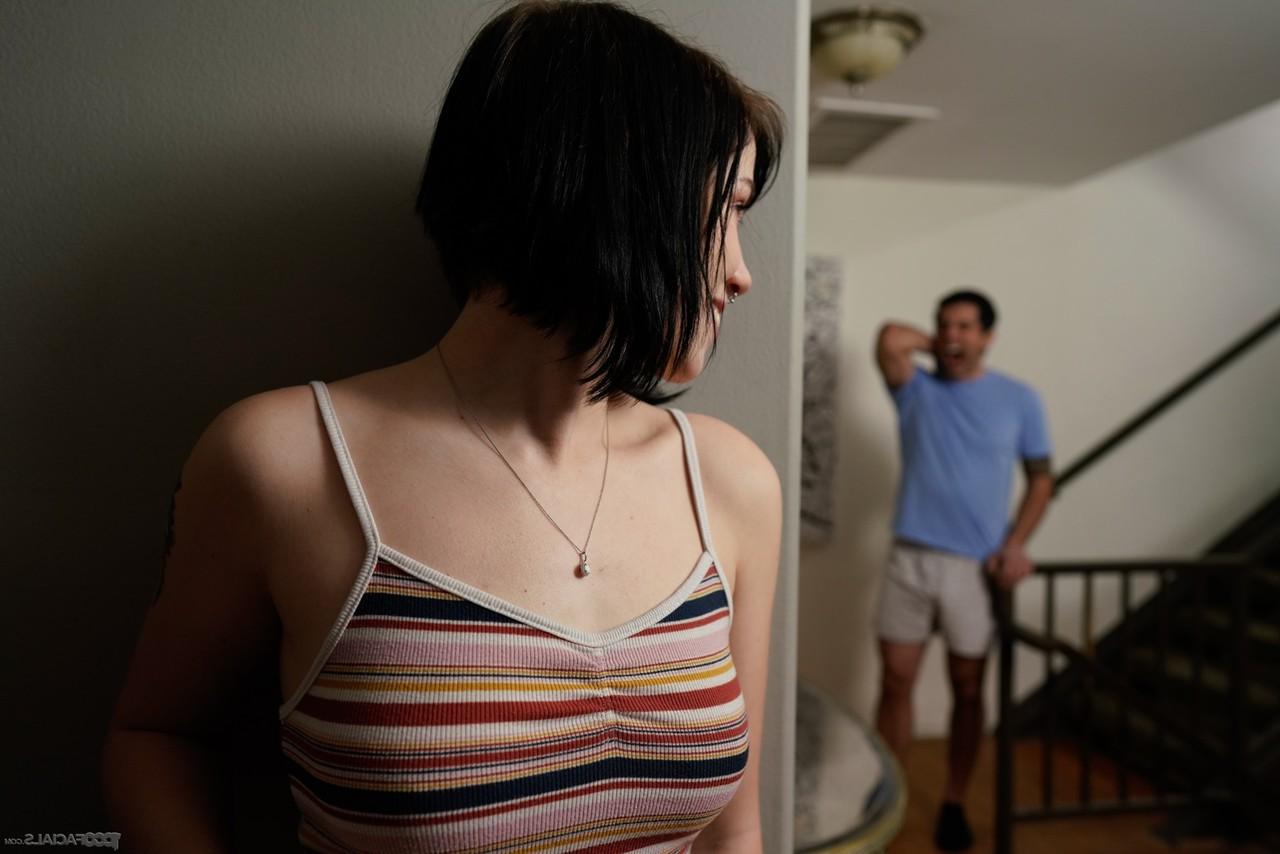 20P Perverted brunette teen Remi Jones sucks off her sister's boyfriend