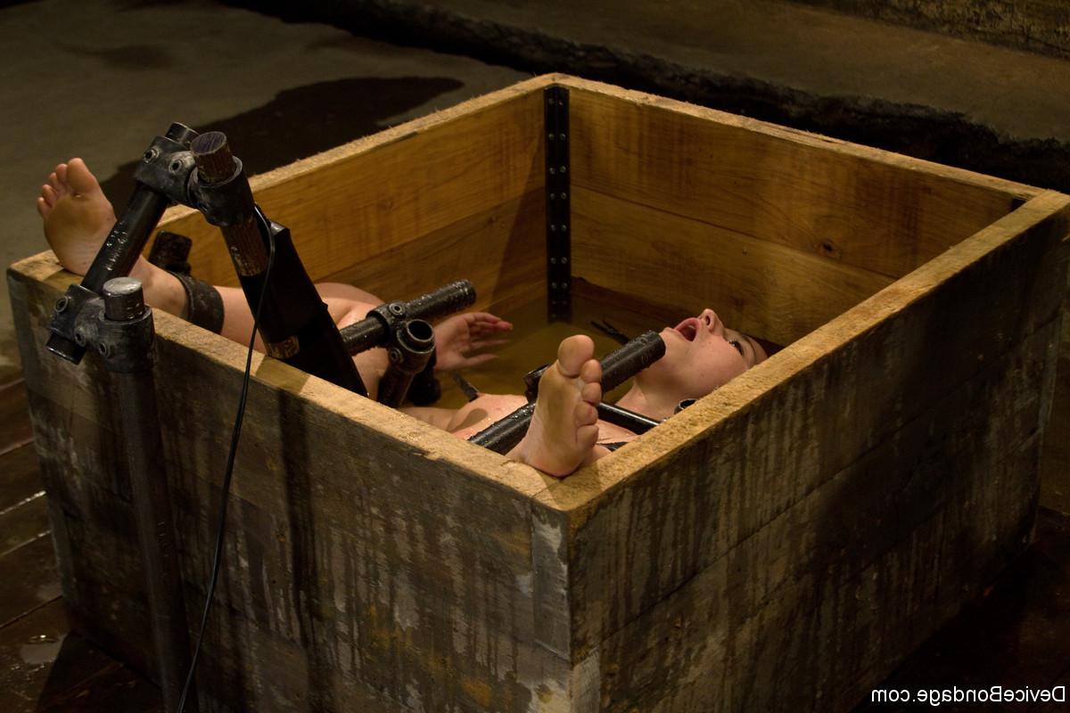 17P Young looking blonde girl Jessie Cox endures being restrained and submersed