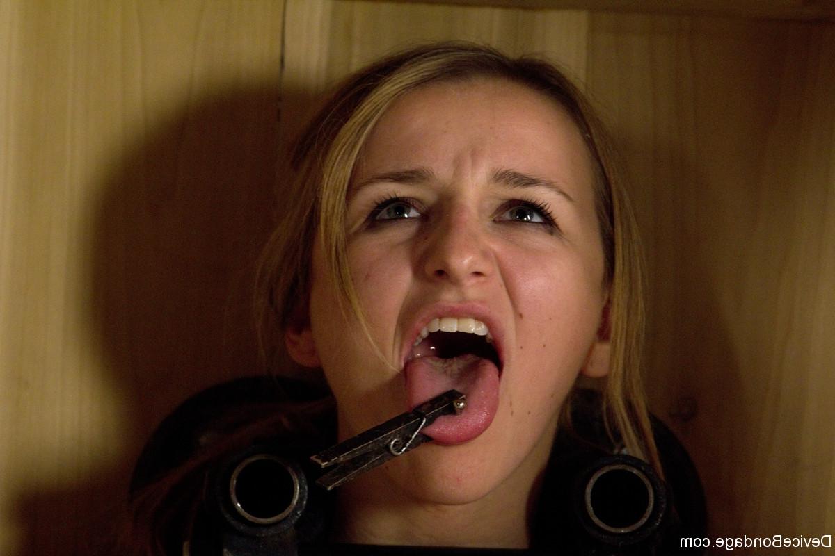 17P Young looking blonde girl Jessie Cox endures being restrained and submersed