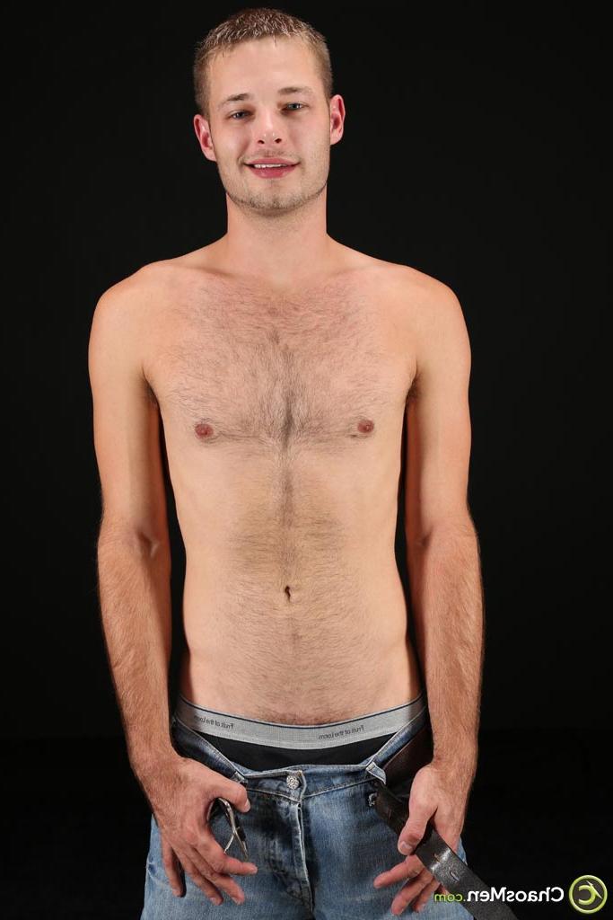 20P Blonde gay model Shea unveiling his hairy body & a big dick & posing