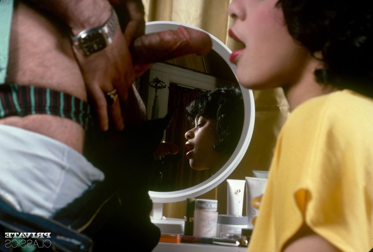 12P Dark haired chick Borbala takes a cumshot on her face and her bush as well