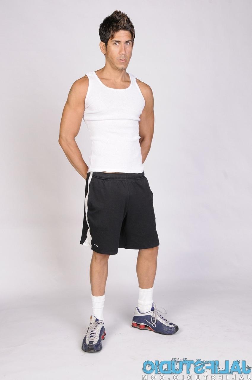12P Good-looking gay hunk Jack Spade shows off his athletic body & tattoos