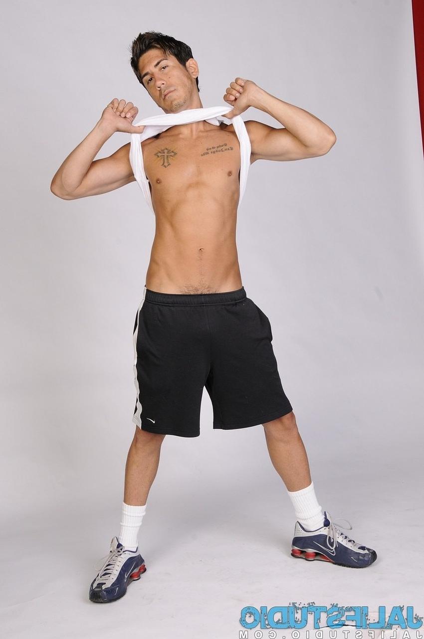 12P Good-looking gay hunk Jack Spade shows off his athletic body & tattoos