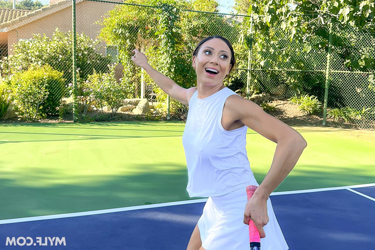 20P Mom Cassie Del Isla seduces her stepson at the tennis court and fucks him