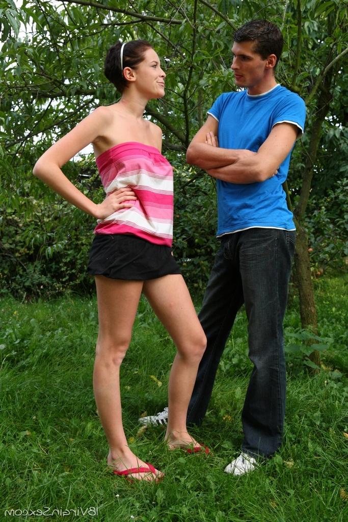 16P 18 year old girl with firm boobs loses her virginity outdoors