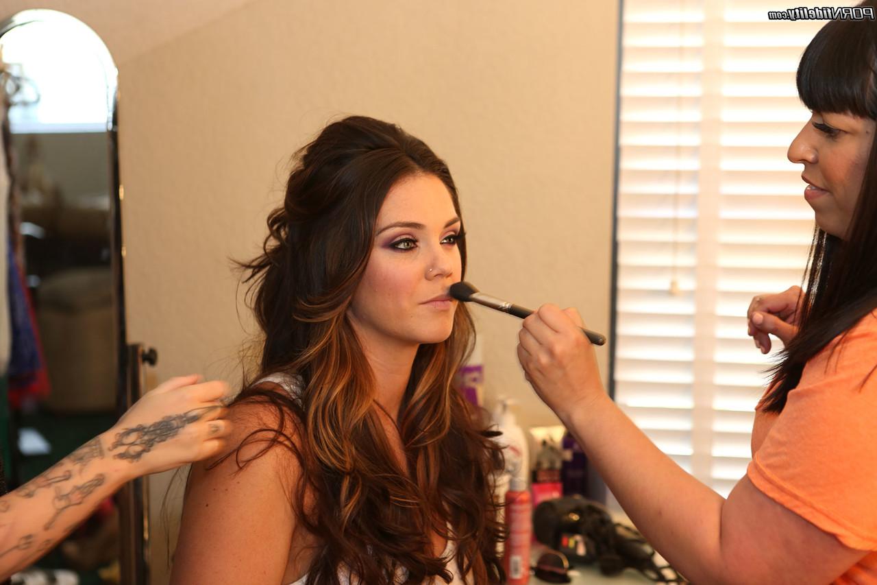 18P Adorable brunette model Alison Tyler strips her bikini and bares private parts