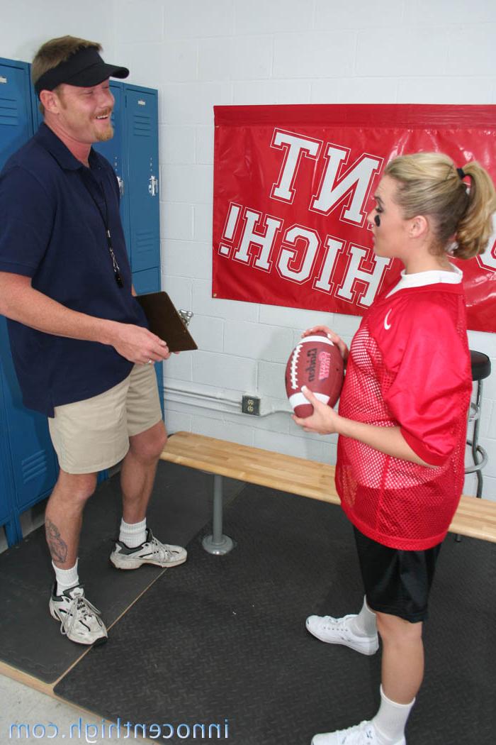 20P Cute blonde football fan Ruby Ryder fucks the coach for a spot on the team