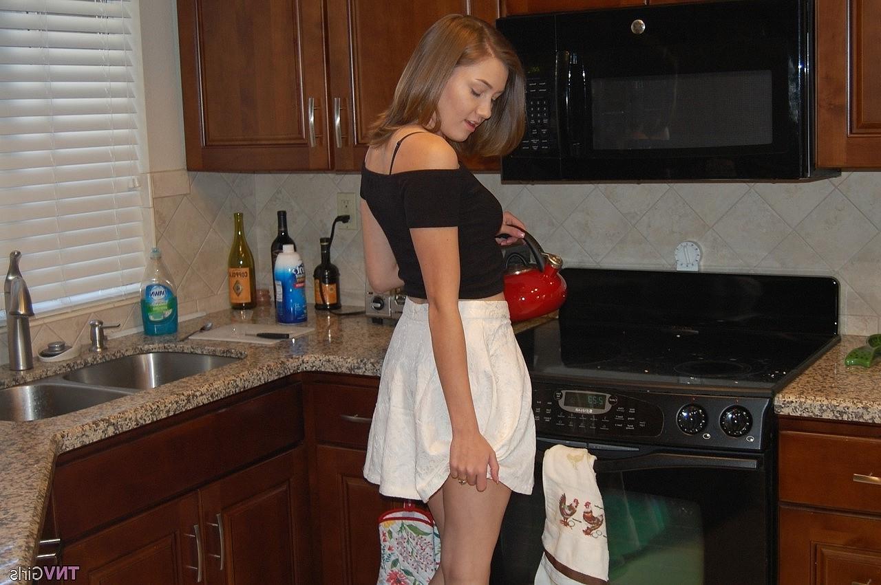 11P Pretty petite teen Riley shows every inch of her beautiful naked body