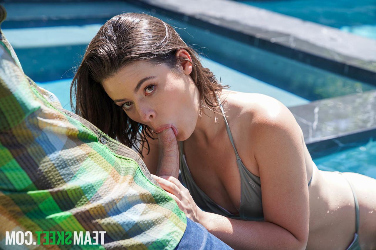 20P Teenage babysitter Dharma Jones getting orally pleased & fucked at the pool