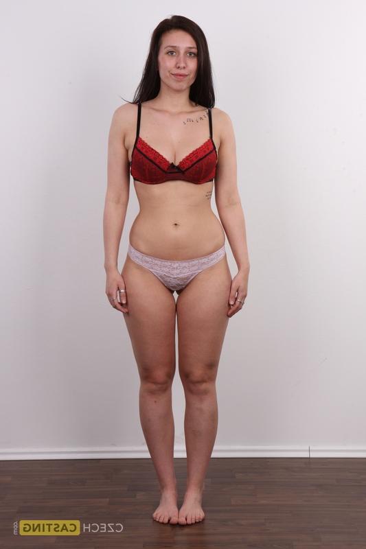 20P First timer Lucie discards a polka-dot dress and pretties to get bare naked