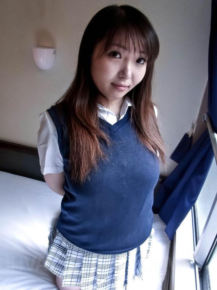 15P Japanese student Haruka Ohsawa unveils her big tits and cotton underwear too