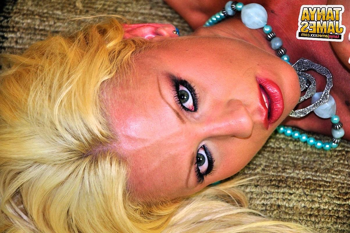 17P Buxom bombshell Tanya James dildos her ass while fingering her wet pussy
