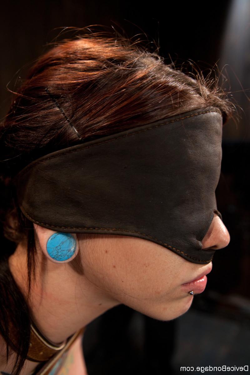 20P Blindfolded BDSM sex slave Krysta Kaos gets her ass hooked & her pussy toyed