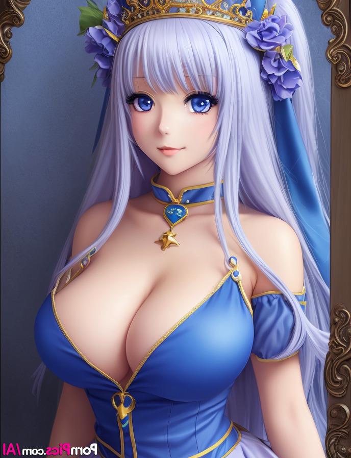 11P Beautiful Hentai character Morigiri shamelessly shows her big tits outdoors