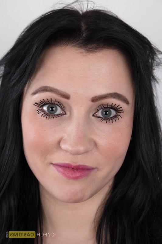 20P Dark haired amateur Sabina stands bare naked after removing sweater and jeans