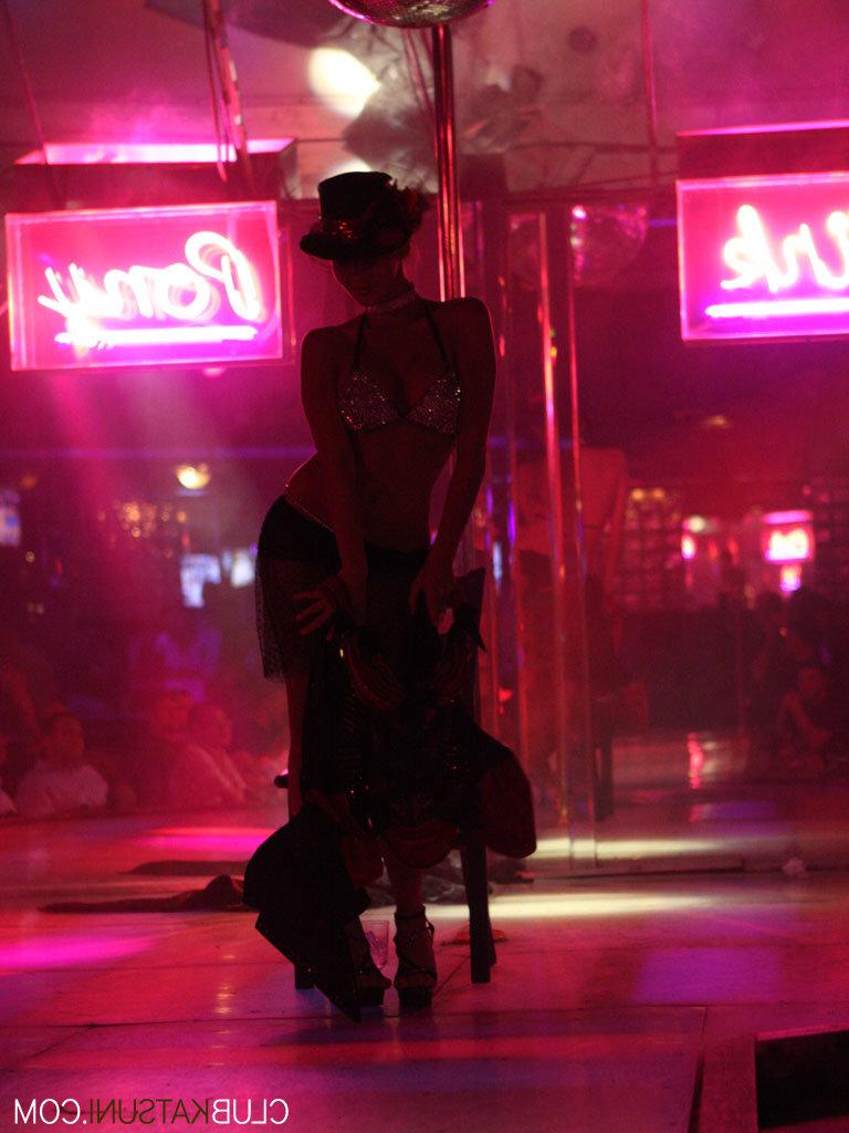 15P Asian stripper Katsuni gets naked in heels while working at a club